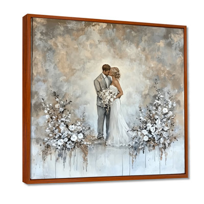 Couple Wedding Celebration I - Celebrate Motivation Wall Art Living Room