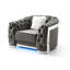 Chaise d'appoint sophistiquée
