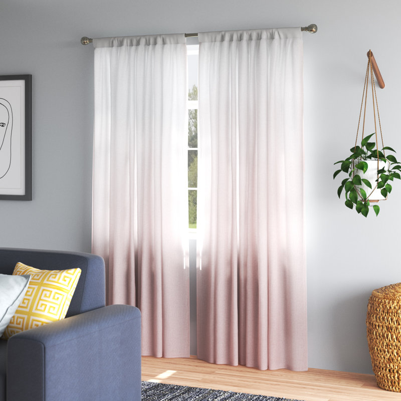 Dare Room Darkening Curtain Pair, 54" W x 96" L, Blush