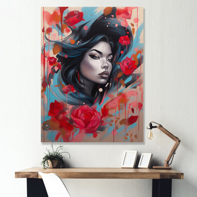 Vibrant femelle Pop Art II sur toile