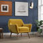 Chaise longue Panom en velours doré (chaise incluse seulement)