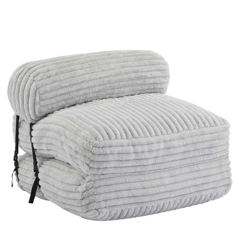 Fauteuil à billes d'intérieur pliable, gris clair