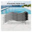 Ensemble de 3 chaises longues d'extérieur réglables avec table d'appoint - Ensemble de meubles de piscine en aluminium résistant aux intempéries en gris foncé-607674334