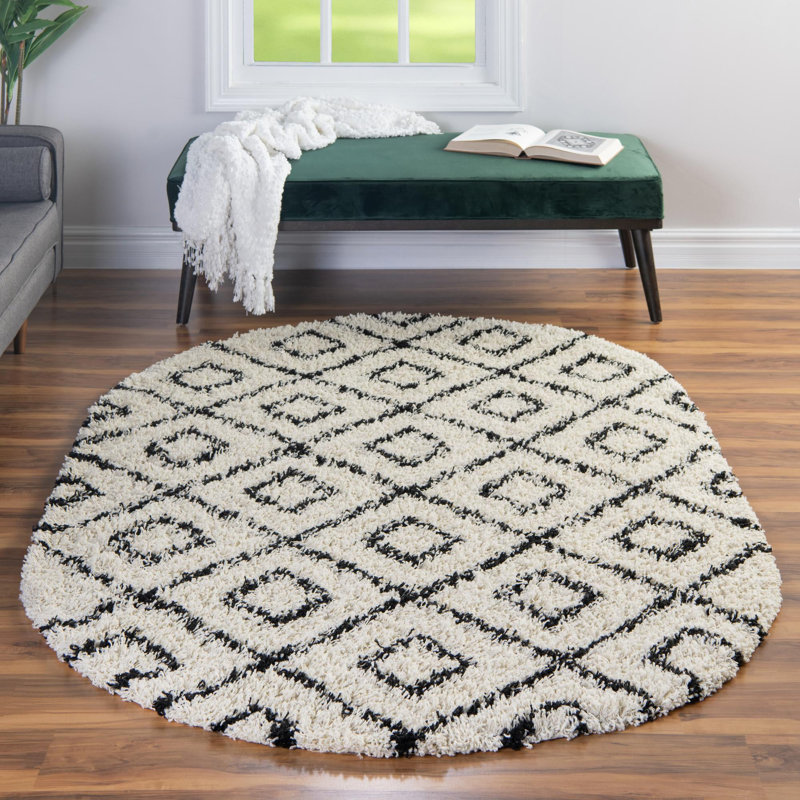 Attore Geometric Indoor Rug, Oval 7'10" x 10'