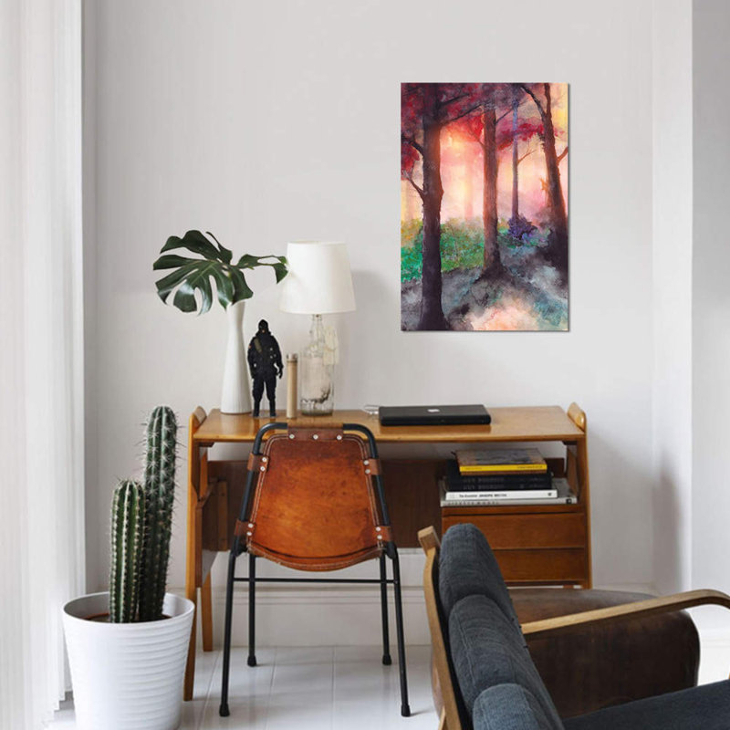 «In The Forest VII» par Marco Gonzalez - Toile tendue avec châssis sur toile tendue, H 12 po x l 8 po x P 0,75 po