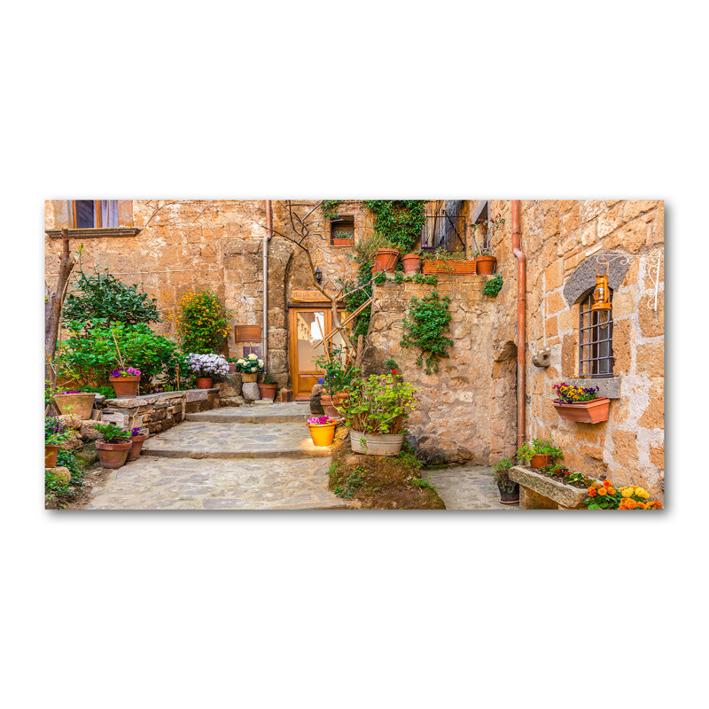 A Charming Street - Wrapped Canvas Print