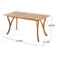 ensemble de salle à manger d'extérieur en bois 7 pièces avec coussins Hermosa