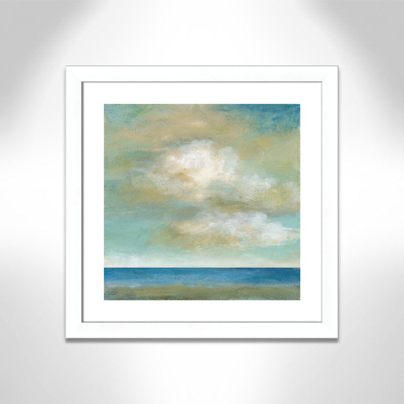 Cloudscape II - peinture encadrée, Blanc mat, H 25 po x l 25 po x P 1,25 po