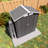 Gray 5x3 Ft Metal Outdoor Storage Shed With Peaked Roof And Lockable Door, Efficient For Storing Daily Items Bikes, Multi - Function Tool In Gray, Waterproof , Suitable Balcony Courtyard Corners,