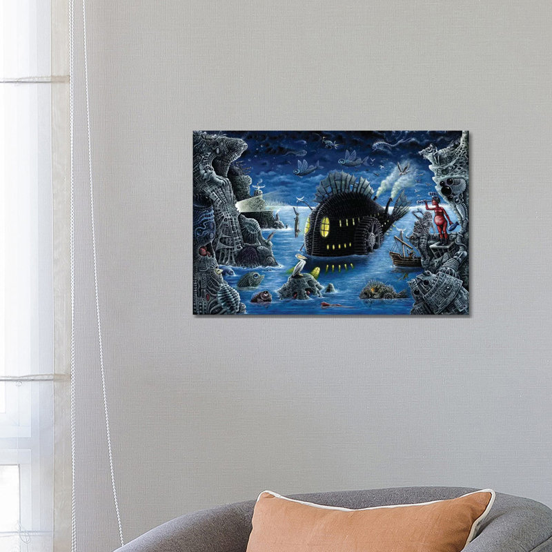 The Night Trawler (Blue Version) by R.S. Connett - Wrapped Canvas Print, 66.04 cm H x 45.72 cm W x 3.175 cm D