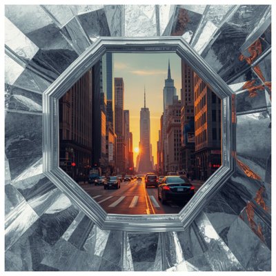 City Sunset Skyline Canvas Gallery Wrap in Many Sizes