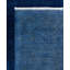 Tapis unique noué à la main Rachal - bleu, 12 pi 4 po x 18 pi 0 po