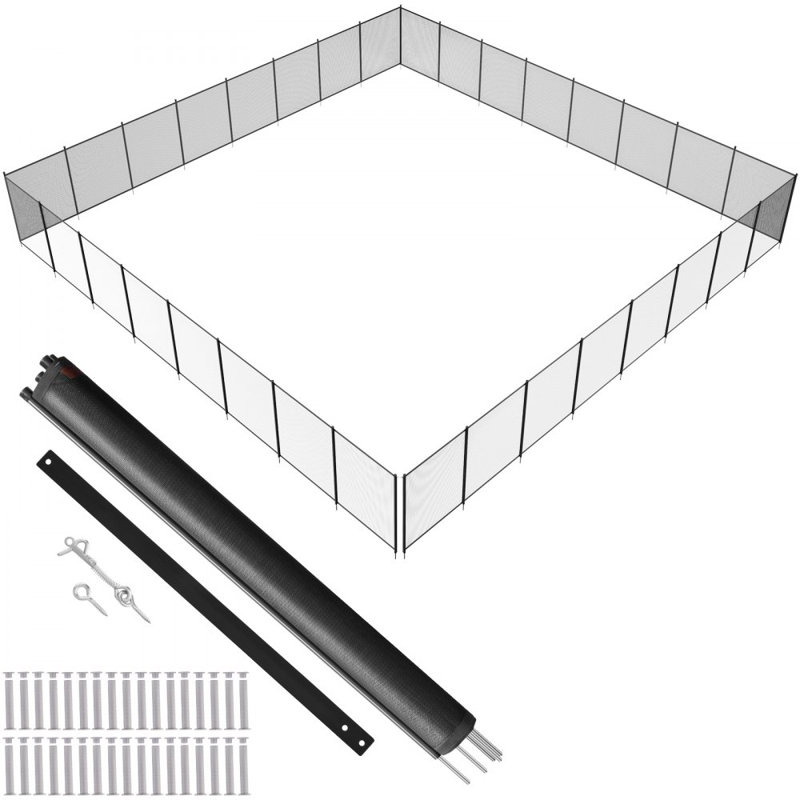 Pool Fence, Pool Fences for Inground Pools, Removable Child Safety Pool Fencing, 96 ft. W