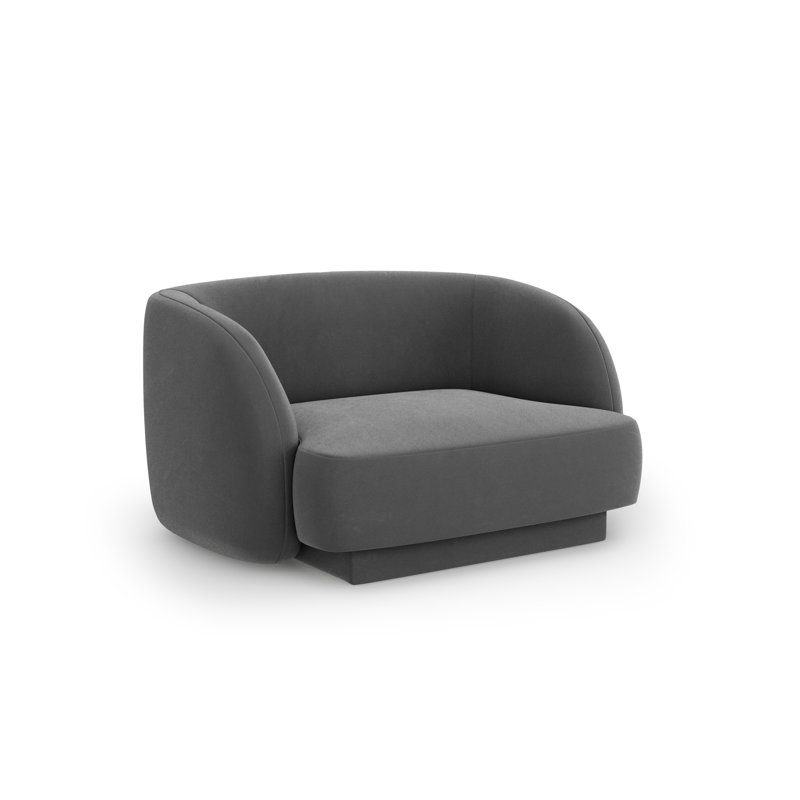 Adoraim 109Cm Wide Armchair, Grey Velvet