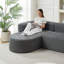 Canapés d'angle modernes à compression, méridienne gauche en chenille, canapé infonuagique pour la maison-86596749