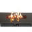 42" Smoked Glass Metal Rectangle Fire Pit