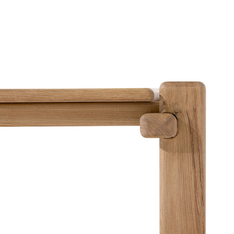 Marcia Single Coffee Table by Thomas Bina and Ronald Sasson, 14" H x 54.25" L x 50" W, Natural Reclaimed French Oak