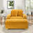Corduroy Single Sofa With One Pillow, Two Throw Pillows, A Footstool And Two Storage Spaces.-1898246212