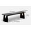 Banc moderne en chêne massif de 63 po de largeur-35283932