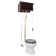 The Renovators Supply High Tank Pull Chain Toilet with Wooden Finish (Seat Not Included)