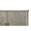 Armoire 60 po à quatre portes arrondies à quatre portes de couleur grise avec finition peinte brillante pour comptoir incurvé