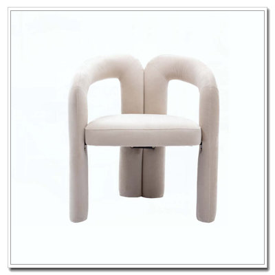 Fauteuil de cuisine en velours rembourré