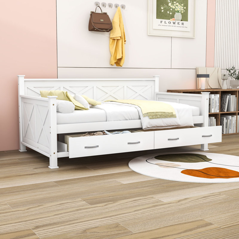 Idylwood Twin Daybed with Drawers, Cream White