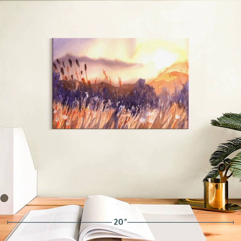 Alvord Mountain And Sunset, 8" H x 12" W