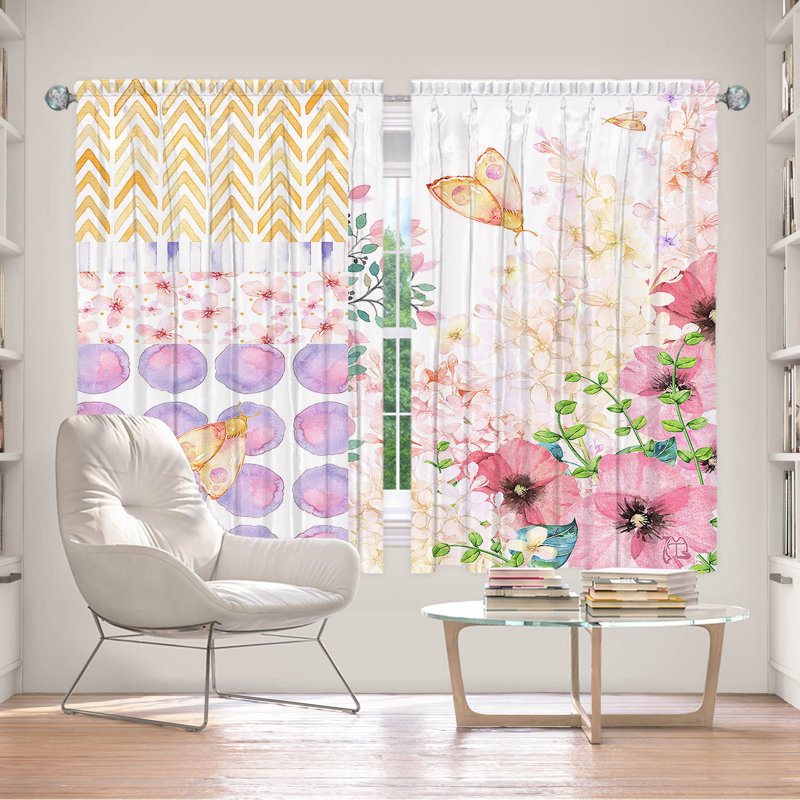 Paire de rideaux obscurcissant en polyester Margriete, L 40 po x L 61 po
