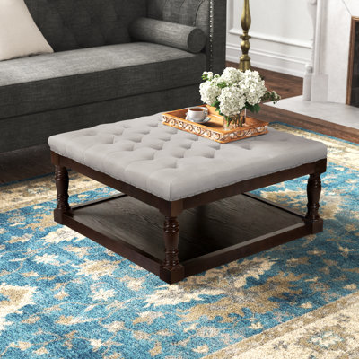 Fontanet 34" Wide Tufted Square Cocktail Ottoman/Coffee Table