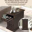Table d'appoint Classic Vintage Livingroom avec ports USB et un tiroir multifonctionnel avec porte-gobelets-1791788510