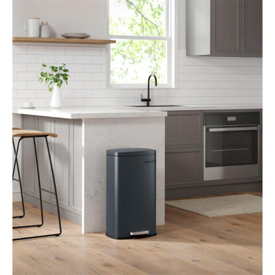 Steel Step On Kitchen Trash Can - 30L
