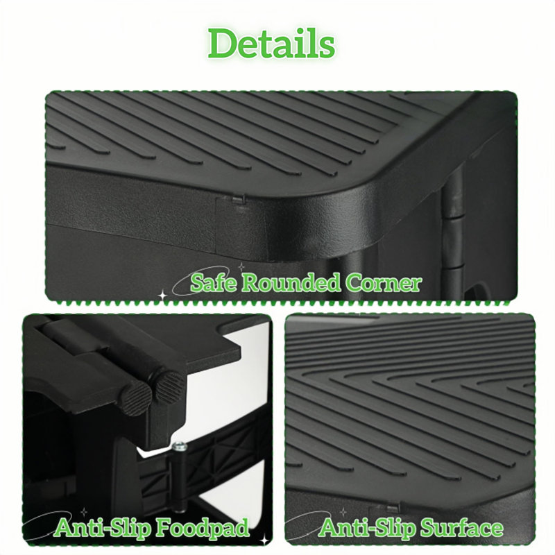 2 Step Stool Foldable, Non-Slip Steps