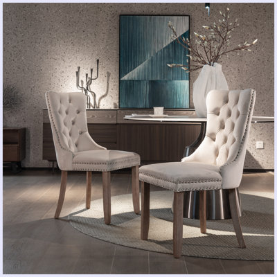 Chaise d'appoint en velours capitonné Hamayal