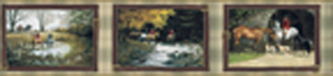 Papier peint à bordure 15 pi x 9 po Mural Portfolio II Hunt Horse