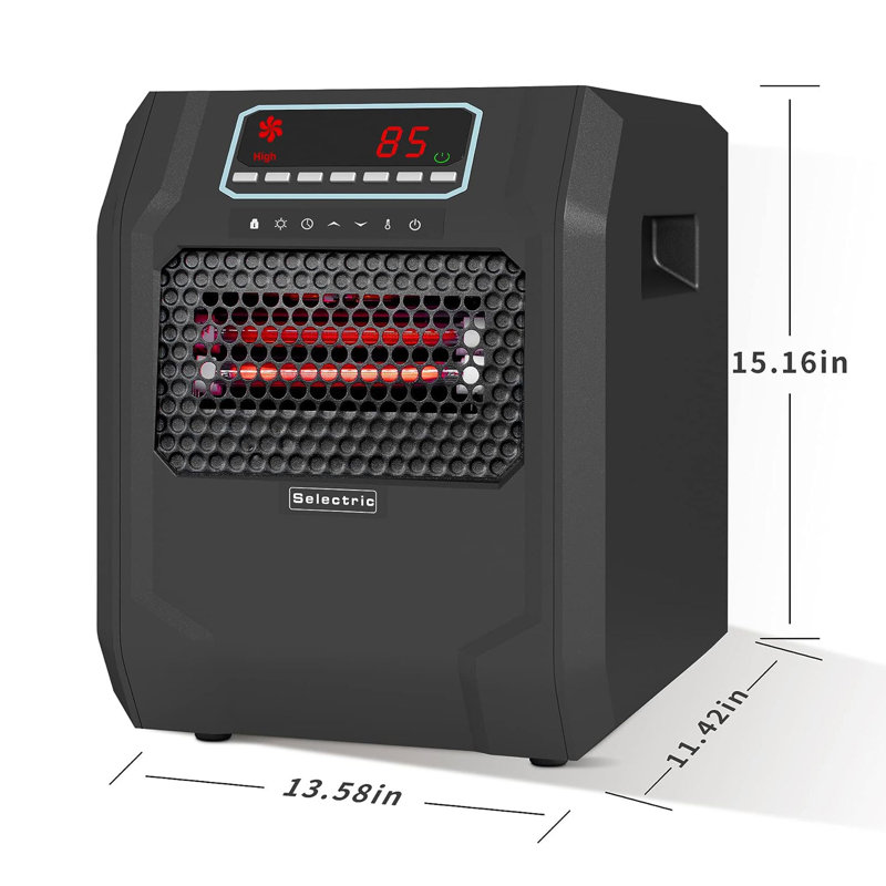 VOLTORB 1000 BTU Electric Compact Space Heater with Adjustable Thermostat , Remote Included