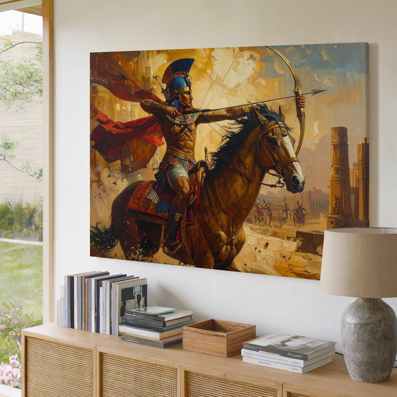 Reproduction d'art égyptien sur toile Desert War War, H 11 po x l 14 po
