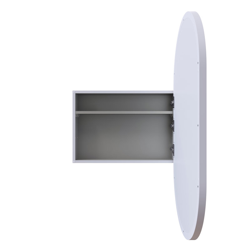 Recessed Framed 2 of Doors Medicine Cabinet with Adjustable Shelves, White