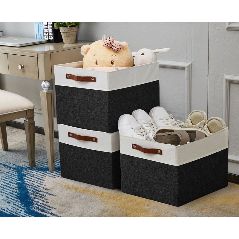 Ensemble de cubes en tissu, Noir / blanc