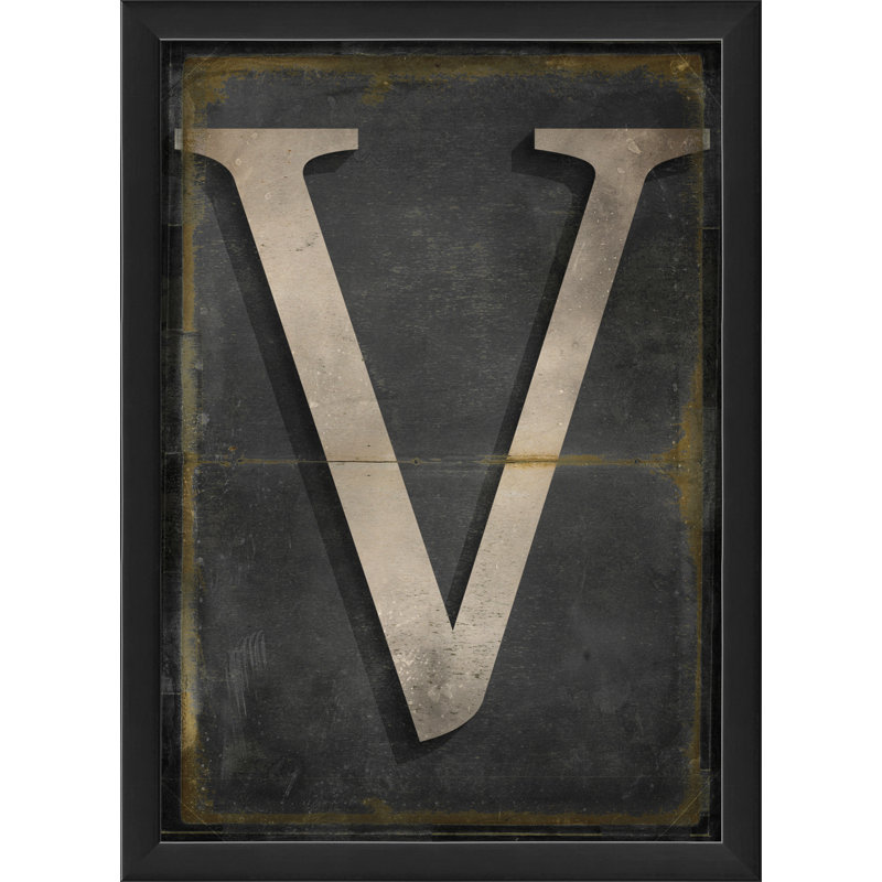 « letter v », art textuel encadré