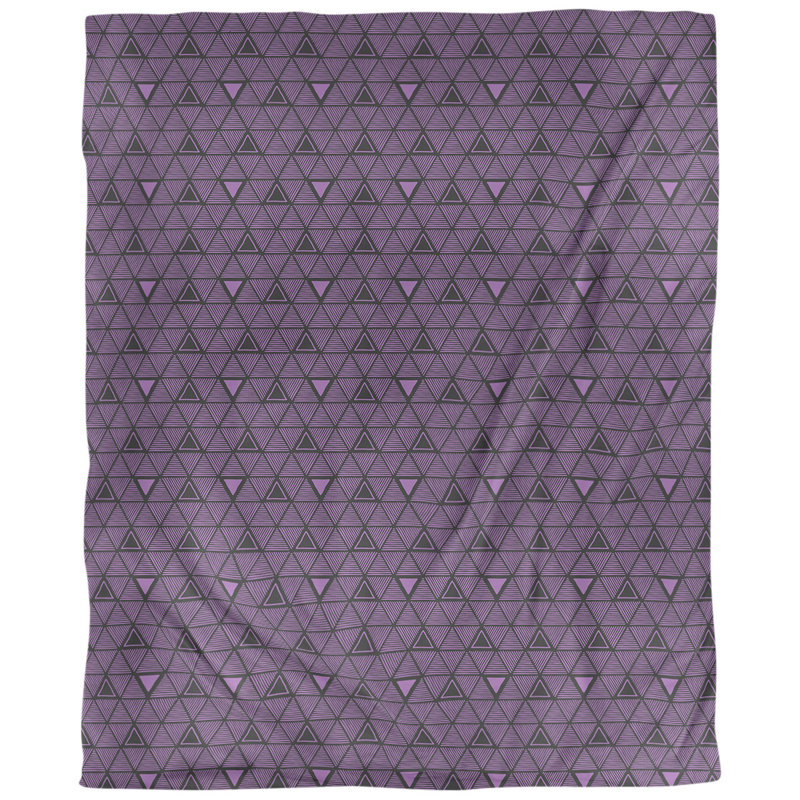 Tissu triangles tissé à la main, Violet, L 54 po x l 36 po, Lin huître palazzo