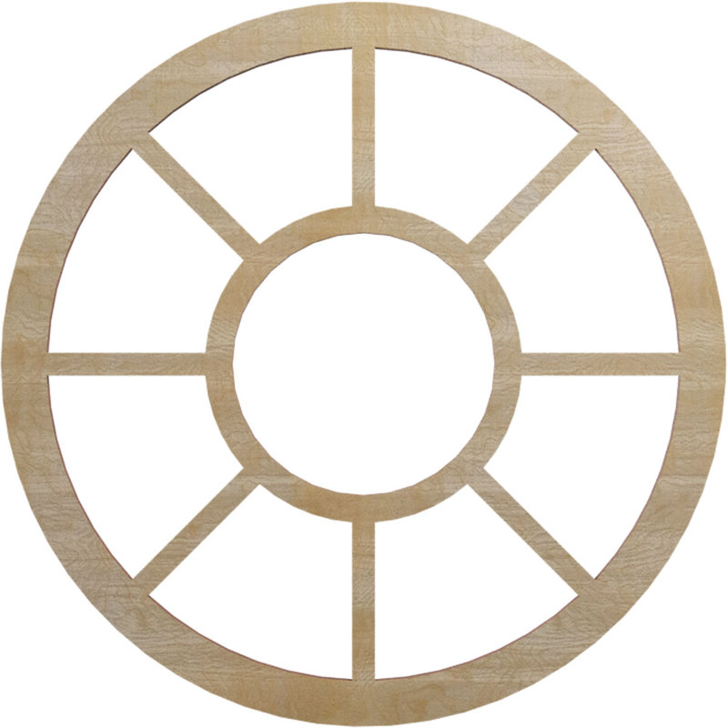 Médaillon de plafond 20 pi x P 7 po x P 7 1/4 po Grace, Bouleau, H 18 po x l 18 po x P 0,25 po