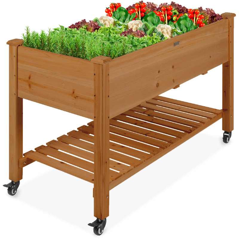 Shepard Elevated Planter, Brown