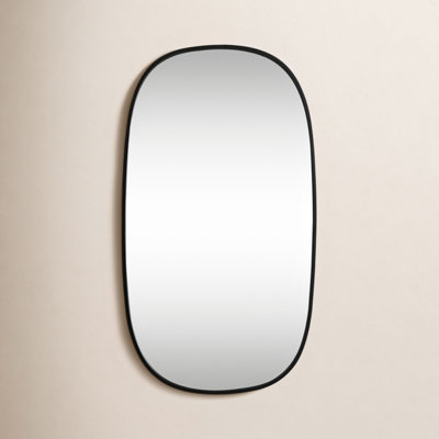 Sabine Metal Curved Oval Wall Mirror