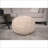 Ottoman Round Knitted Pouf for Living Room, Floor Cushion | Beige | Cotton-1798843229