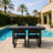 7-Piece HDPE Outdoor Dining Set for  Weather-Resistant Patio Table with Umbrella Hole and Armrest   Chairs-1613778953-1613778930