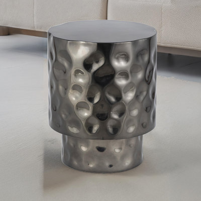 Bedingfield Hand-Hammered End Table Nickel