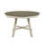 Oma Dining Table, 48 Inch Round Graywash Top, Antique White Base
