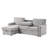 Upholstery Sleeper Sectional Sofa With Storage Space, USB Port, 2 Cup Holders On Back Cushions(Same Sku; WY000335AAE)-1000260664