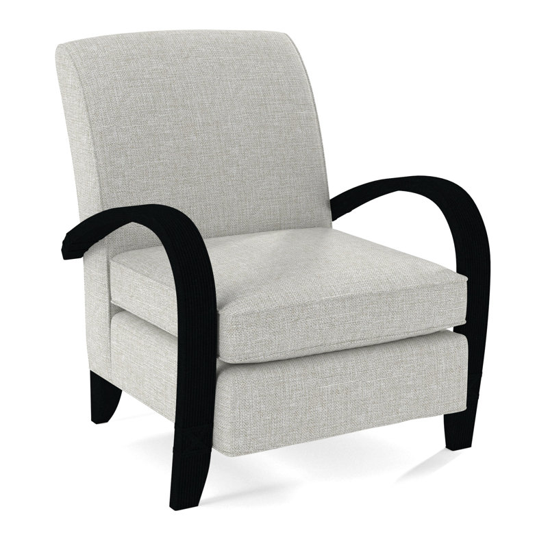 Vero Armchair, Black, White Performance Fabric; 0851-94